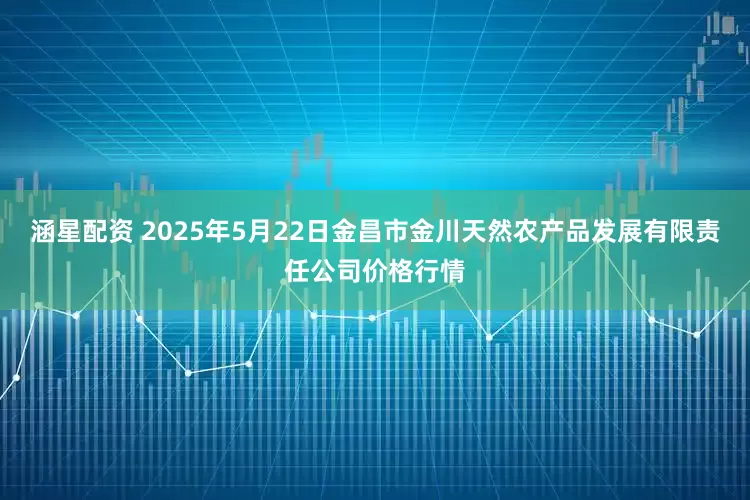 涵星配资 2025年5月22日金昌市金川天然农产品发展有限责任公司价格行情